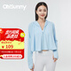OhSunny短款防曬衣女時(shí)尚披肩護(hù)臉款防紫外線防曬服薄外套 人魚藍(lán) XL 均碼