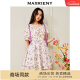MAXRIENY【商場同款】歐式園藝風茶歇裙紫玫瑰歐根紗連衣裙 紫花 L 03
