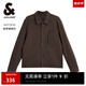 杰克·瓊斯（JACK&JONES）男裝春秋男士純色百搭質(zhì)感高街流行時尚休閑牛仔夾克外套男款 巧克力棕色 常規(guī) M 175