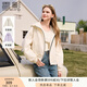 香影連帽外套女短款2025春季新款休閑戶(hù)外小個(gè)子拉鏈米白工裝風(fēng)衣 米色 S
