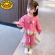 G.DUCKKIDS女童春裝套裝2025新款女寶寶春季洋氣兒童春款時(shí)髦網(wǎng)紅春秋兩件套 玫紅色 100 (適合身高90-98cm)