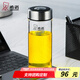 希諾（HEENOOR）玻璃杯男女士單層加厚大容量辦公家用透明杯子便攜帶蓋泡茶水杯 本色（帶濾網(wǎng)） 400ml