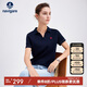 Navigare意大利小帆船女休閑翻領(lǐng)T恤通勤短袖POLO衫2325525512 深藍(lán) L 