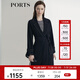 PORTS寶姿女裝 秋冬新品長(zhǎng)袖中長(zhǎng)風(fēng)衣LL9T022LWB006 黑色 S (4)