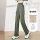 薩拉維夫 SLLAVIF品牌軍綠直筒工裝褲女2025新款夏薄款加長(cháng)高個(gè)子速干運動(dòng)窄版闊腿 【直筒】綠色常規 夏季 薄款 S