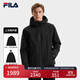 FILA 斐樂官方男士上衣兩件套2025冬季新款時(shí)尚休閑簡(jiǎn)約保暖外套 正黑色-BK XL 180/100A/XL