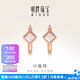 明牌珠寶18K金彩金玫瑰金摩登INS風(fēng)小鹽塊貝殼耳環(huán)耳飾女CSH0281定價(jià) 耳飾 總約0.96-1.10克