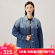 哥弟真的好（GIRDEAR）女裝翻領(lǐng)漸變色寬松純棉牛仔夾克外套女A400800 藍(lán) M (3碼)