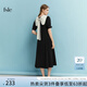 范思藍(lán)恩范思藍(lán)恩22FS2759法式連衣裙女夏季溫柔風(fēng)甜美氣質(zhì)顯瘦長裙小黑裙 黑色 M