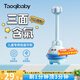 taoqibaby兒童三面含氟牙刷軟毛1-3歲嬰幼兒乳牙刷寶寶專用包裹式u型牙刷 【三面含氟】藍(lán)色（贈(zèng)收納盒）