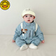 G.DUCKKIDS嬰兒衣服春秋連體衣新生兒沖鋒l衣外套寶寶外出哈衣外出服春裝 狗仔春秋哈衣 80cm