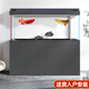 索一魚(yú)缸客廳大型專業(yè)家用生態(tài)龍魚(yú)底濾超白玻璃智能落地水族箱 耀石灰 靠墻款長(zhǎng)150*寬50*缸高75/柜高80cm