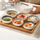 WELLMEET蘸料碟陶瓷調(diào)料碟醬油日式餃子醋碟火鍋蘸料碗小吃碟壽司蘸碟 3.5寸味碟-三色各二
