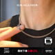 IDEAGEMER925銀龍骨鏈項鏈男士時尚潮流簡約個小眾性百搭疊戴男生單鏈素鏈 龍骨鏈-55CM