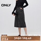 ONLY春夏優(yōu)雅通勤高腰牛仔A字中長裙半身裙女|124437007 J09 深牛仔灰色 160/64A/S