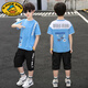G.DUCKKIDS男童夏裝套裝兒童8運動9夏季10短袖13大童男裝12歲15男孩夏天衣服 BBYP-5817套裝【藍色】 140 碼適合身高130厘米左右