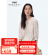 珍貝ZB/珍貝真絲衫2025春季新款新中式彈力雙喬桑蠶絲印花上衣女37667 灰白葉染 L (105/L)