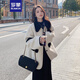 羅蒙（ROMON）復古學(xué)院小香風(fēng)2025秋冬季新款韓系羊羔毛外套女高級感夾克上衣 米白色 XL -135-145斤拍