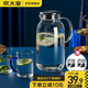 炊大皇 涼水壺玻璃水壺耐高溫涼茶壺家用白開(kāi)水壺 帶把手大容量冷水壺  1800ml （贈玻璃杯2個(gè)顏色隨機）