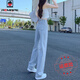 AEMAPE牛仔褲女2025春秋新款夏韓版寬松高腰顯瘦闊腿褲直筒垂感褲子百搭 淺藍(lán)色 XL