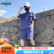 FIDQIOG國際品牌男童套裝夏季2025新款兒童夏裝運(yùn)動(dòng)中大童衣服短袖帥氣網(wǎng)紅童裝潮 藏青色 140 cm