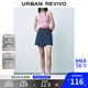 UR2025夏季新款女裝復(fù)古休閑一片式系帶牛仔短褲UYU850040 藍(lán)色 27