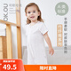 可歐可優(yōu)麗家寶貝可歐可優(yōu)寶寶爬服OKOU短袖連體衣 白色 59