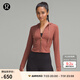 lululemon丨Waist-Seamed Nulu? 女士腰部縫線拉鏈連帽衫 LW3HOES 古銅棕 S /6