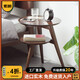 素樹(shù)家居北歐實(shí)木邊幾家用客廳迷你小桌子小戶(hù)型網(wǎng)紅茶幾創(chuàng  )意雙層圓桌角幾 胡桃色 小號【進(jìn)口櫸木】