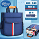 迪士尼（Disney）大號初中生手提袋拎補習袋中學(xué)生作業(yè)袋大容量高中生帆布包男生輔 [雙層]英倫藍/背帶