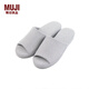 無印良品（MUJI）男女通用 水洗棉厚底拖鞋 無性別 男鞋女鞋 前開/藏青色條紋 5S 27.5 cm/XL/45碼（2.0）