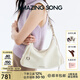 Amazing Song乙頌女包【七夕禮物】陳都靈同款甜甜圈HOBO小號新款單肩斜挎包 奶油黃 精美禮盒發(fā)貨