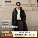波司登（BOSIDENG）2025新款羽絨服男女同款過(guò)膝長(zhǎng)款連帽90絨面包服外套 【經(jīng)典百搭】黑色|8056 XL 175/96A 體重約140-155斤