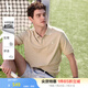 哈吉斯（HAZZYS）男女裝 夏季上衣【張晚意明星同款】PHIZ情侶款短袖POLO衫 米色BI-男 XL （180/100A 50） （尺碼偏大）男