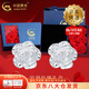 中國黃金（CHINA GOLD）足銀山茶花耳釘女款玫瑰花耳飾品小香風(fēng)情人節(jié)生日禮物送女友媽媽 【今/次日達(dá)】耳釘-螺絲款+禮盒