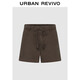 UR2025秋季新款女裝復古半松緊腰抽繩休閑短褲UWM850201