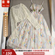 蕓蕁裙子女夏季2025新款蕓蕁兩件/套裝甜美多巴胺裁碎花吊帶裙+女學生 [套裝]碎花裙+防曬衫 M