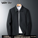 Walker Shop夾克外套男春夏新款【抗皺免燙】輕奢商務(wù)休閑正裝外套男裝 黑色【翻領(lǐng)款】 3XL 【建議175-195斤】
