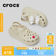 crocs卡駱馳七夕禮物檀健次同款經典泡芙洞洞鞋輕便舒適休閑鞋|207521 骨白色-2Y2(含智必星) 37 /38(230mm)