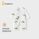 童泰（TONGTAI）嬰兒連體衣夏季薄款寶寶衣服新生兒和服哈衣爬服睡衣紗布綠色73cm