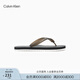 Calvin KleinJeans25春夏新款男士ck字母沙灘泳池人字拖涼拖鞋禮物YM01265 0GM-太空黑 41