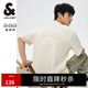 杰克·瓊斯（JACK&JONES）25年男裝春夏季重磅棉寬松復(fù)古哥特字母發(fā)泡印情侶短袖T恤男小眾 乳白色A05 常規(guī) L