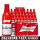 百威英博百威鋁瓶啤酒紅瓶鋁罐百威355ml*24瓶新鮮日期整箱裝黃啤酒 百威 355mL 24瓶 非原箱新日期