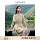 VGRASS維格娜絲100桑蠶絲新中式連衣裙女24年夏季新款真絲連衣裙女 古卷米色 L