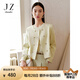 玖姿·安娜蔻清新小香風(fēng)雙排扣袋蓋H型短休閑外套女2024春款 素嫩黃 S