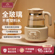 SUNCHANCE全玻璃恒溫電熱水壺家用飲水養(yǎng)生泡茶嬰兒沖奶茶壺智能保溫一體全自動燒水壺煮茶壺泡奶機(jī)小型一人 1.3L 【玻璃蓋款】全玻璃電熱水壺+燉盅+茶漏
