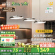 鹿家良品（LUUGAA）國王湖餐廳吊燈現(xiàn)代簡約餐廳燈吊燈輕奢高級感護(hù)眼餐桌燈中山燈具 【薦】護(hù)眼120cm無極光60W鉻色智能聯(lián)動