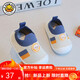 G.DUCK KIDS小黃鴨新款飛織寶寶鞋嬰幼兒學(xué)步鞋軟底0-3歲春秋網(wǎng)面透氣襪鞋 圓標(biāo)藍(lán)色 13.5 cm （適合腳長12.5cm左右）