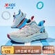 特步（XTEP）兒童童鞋男童中大童潮流撞色旋轉(zhuǎn)扣跑鞋 鴿子灰 36碼