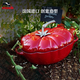 琺寶（staub）琺瑯鍋平底無(wú)涂層鑄鐵鍋煲湯鍋具雙耳燉鍋輔食鍋電磁爐番茄鍋25cm